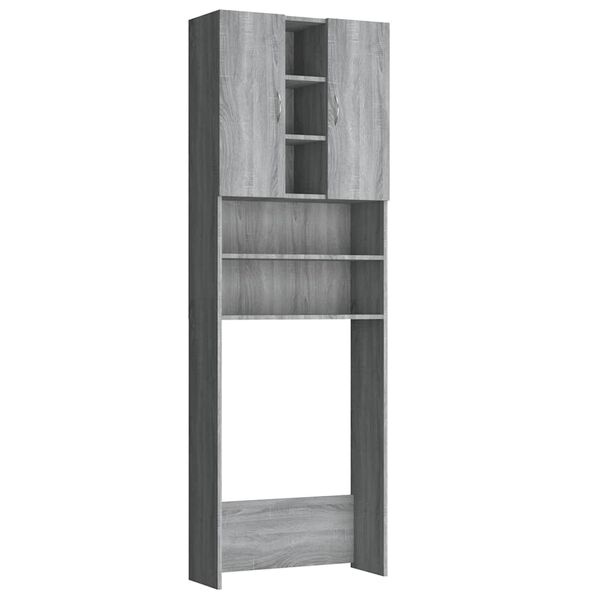 Vidaxl Meuble lave-linge gain de place - Chêne sonoma gris - Jusqu'à 35% de réduction
