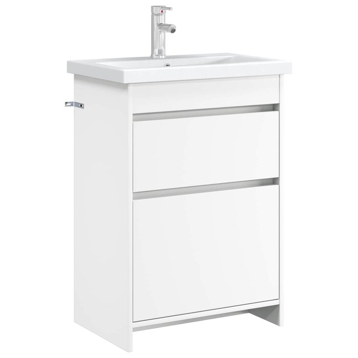 Vidaxl Meuble sous-lavabo blanc - 56x37,5x81 cm - Jusqu'à -34% de remise