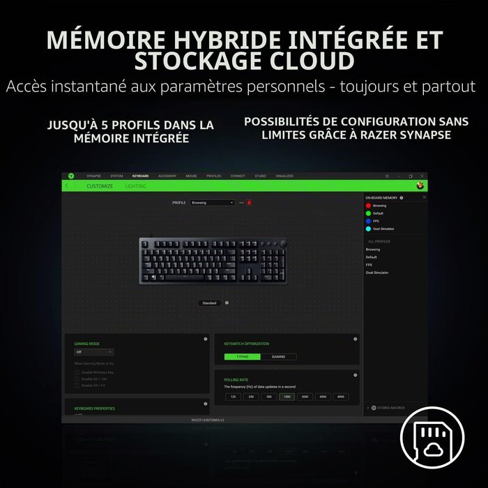 Razer Clavier gaming optique TKL AZERTY - Jusqu'à 35% de réduction