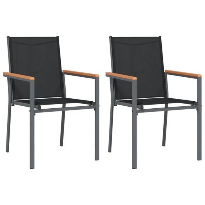 Vidaxl Lot de 2 chaises de jardin en textilène - Jusqu'à 34% de remise