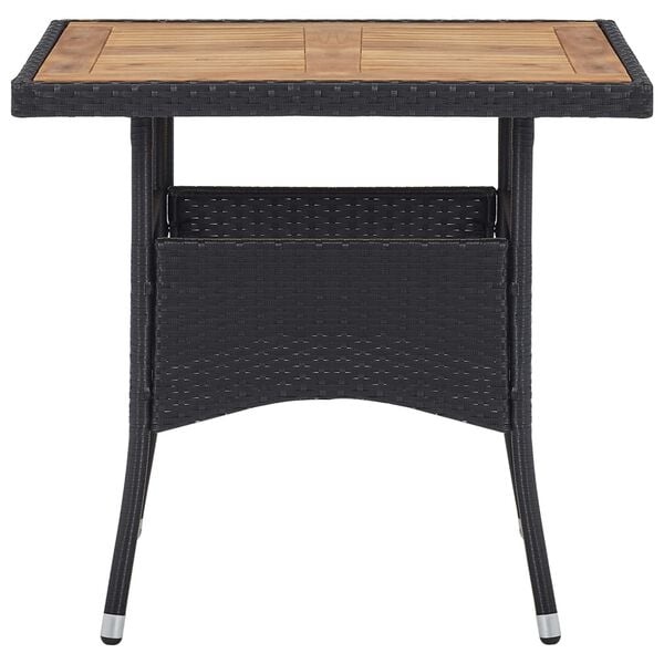 Vidaxl Table de jardin rotin et acacia 80x80cm - Jusqu'à 35% de remise