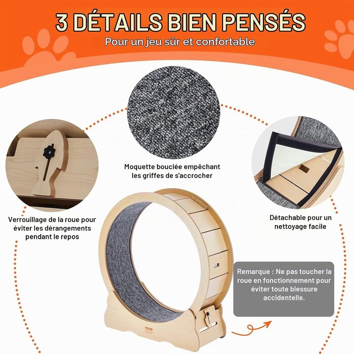 Vevor Roue d'exercice pour chat 91 cm en bois - Jusqu'à -34% sur nos modèles