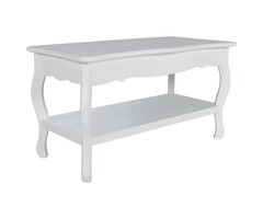 Vidaxl Table basse double plateau blanche - Jusqu'à 30% de remise