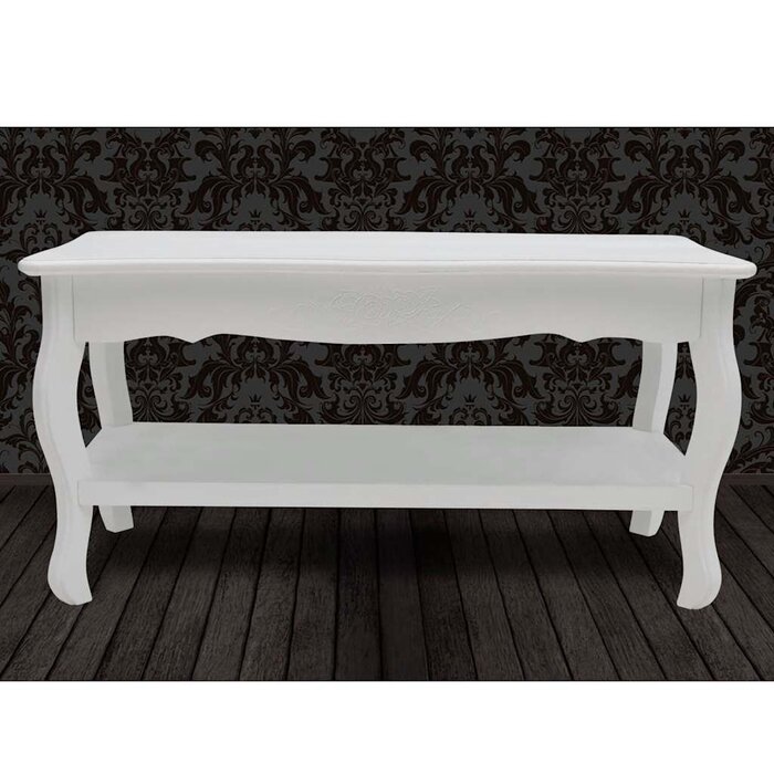 Vidaxl Table basse 2 niveaux blanc - MDF et bois - Jusqu'à 30 % de réduction