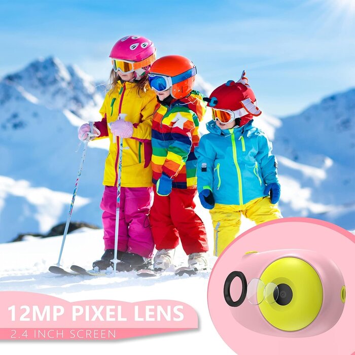 Appareil photo numérique enfant 20MP - Rose - Jusqu'à -30%