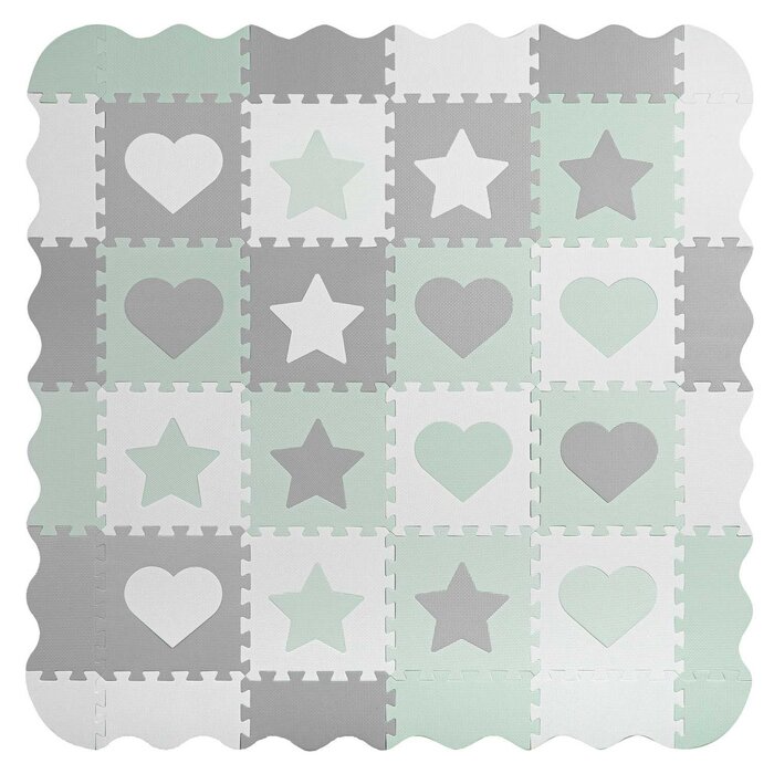 Viking Choice Tapis de jeu en mousse 151x151 cm - Gris-Menthe - Jusqu'à -36%