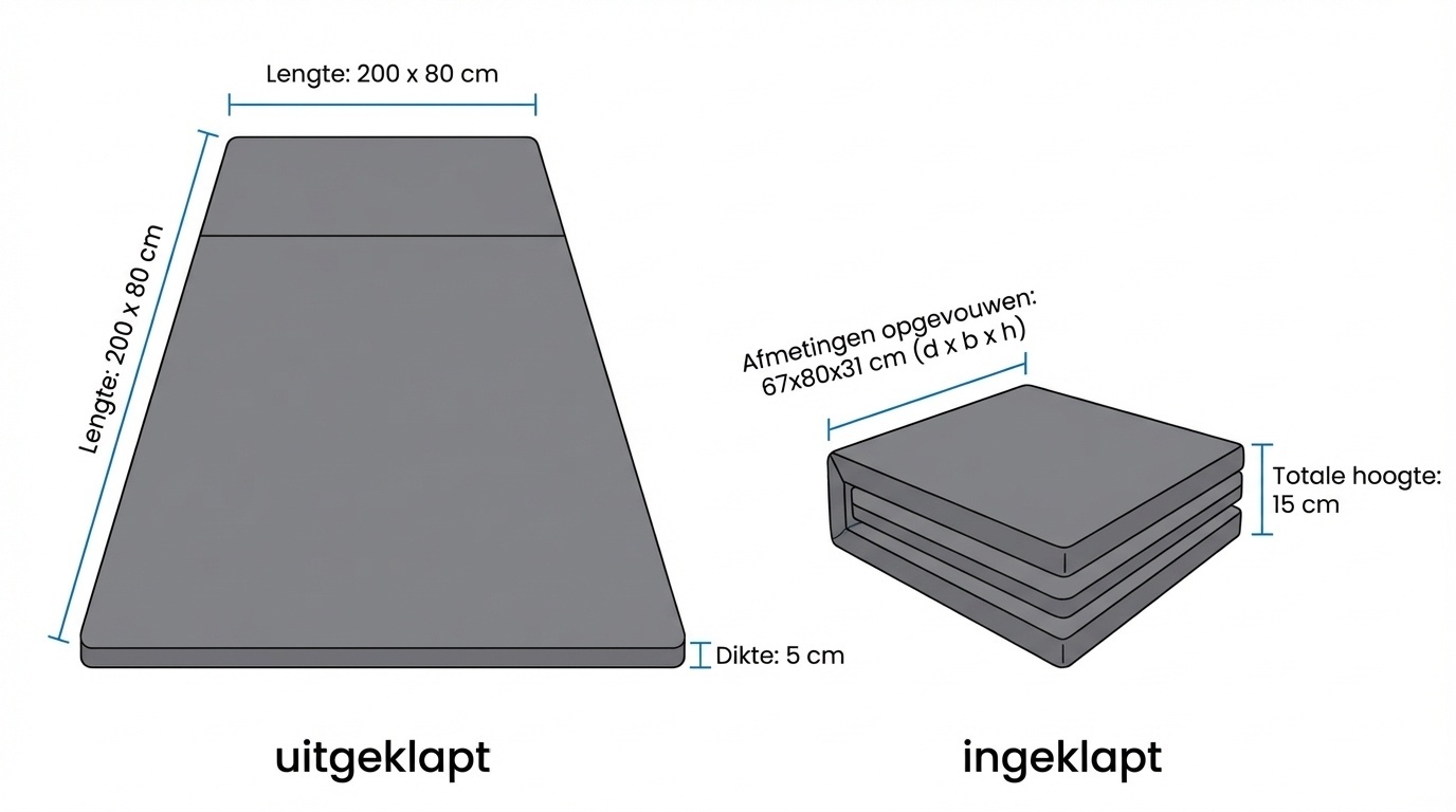 Viking Choice Tapis de fitness pliable 80x200x5 cm - Jusqu'à 35% de réduction