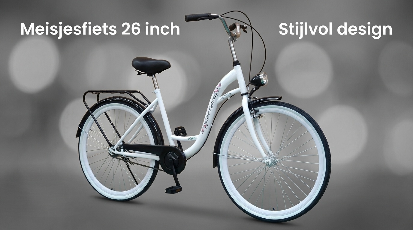 Viking Choice Vélo urbain fille 26 pouces - Blanc - Jusqu'à 26% de réduction