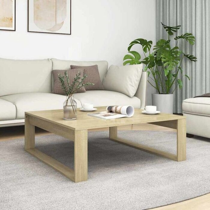 Vidaxl Table basse carrée chêne Sonoma 100x100 cm - Jusqu'à -34%
