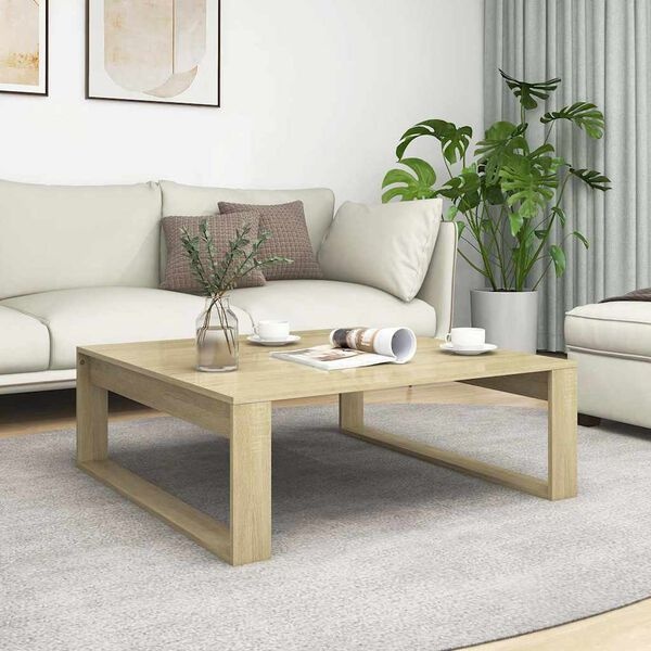 Vidaxl Table basse carrée chêne Sonoma 100x100 cm - Jusqu'à -34%