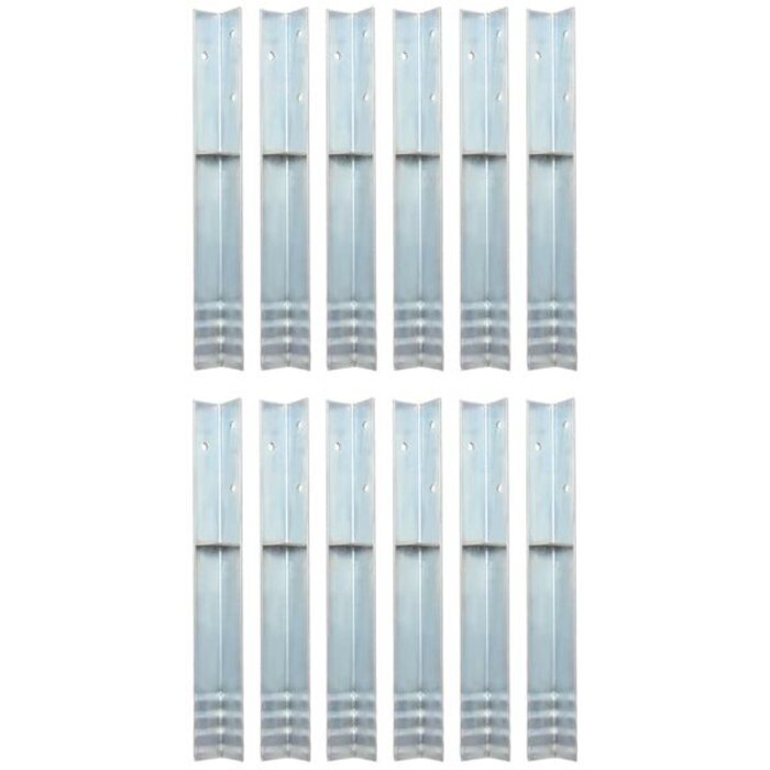 Vidaxl Lot de 12 ancres de sol en L 50 cm - Acier galvanisé - Jusqu'à -30%