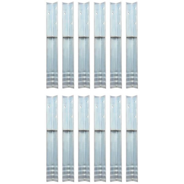 Vidaxl Lot de 12 ancres de sol en L 50 cm - Acier galvanisé - Jusqu'à -30%