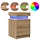 Lot de 2 tables de chevet LED chêne artisanal - Jusqu'à 35% de remise