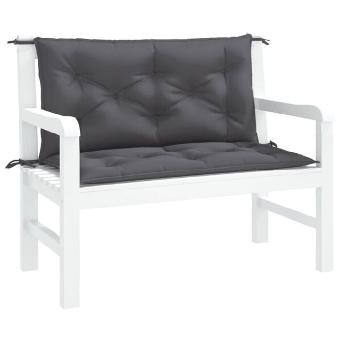 Lot de 2 coussins pour banc de jardin anthracite - Jusqu'à 32% de remise