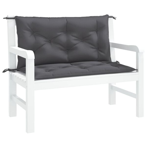 Lot de 2 coussins pour banc de jardin anthracite - Jusqu'à 32% de remise