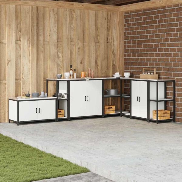 Étagère de cuisine en acier blanc 30x50x92cm - Jusqu'à -29%