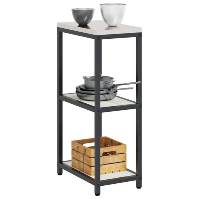 Étagère de cuisine en acier blanc 30x50x92cm - Jusqu'à -29%