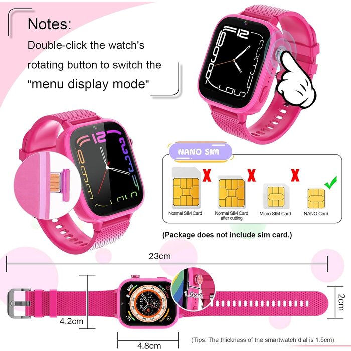 Montre Connectée Enfant 4G GPS - Jusqu'à 34% de remise - Rose