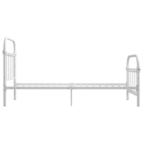 Cadre de lit en métal blanc 100x200 cm - Jusqu'à 34% de remise