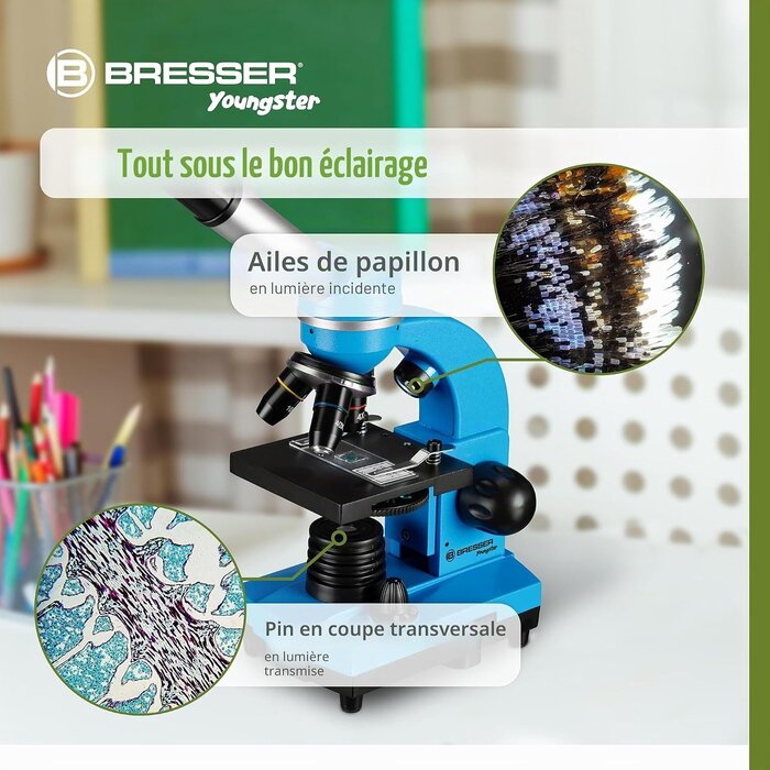 Microscope Enfant et Étudiant 40x-1600x - Jusqu'à -34% sur le modèle