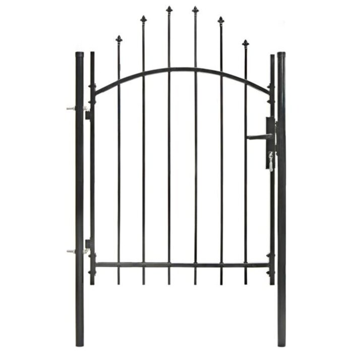 Portillon de jardin acier noir 1x1,5m - Jusqu'à -35%