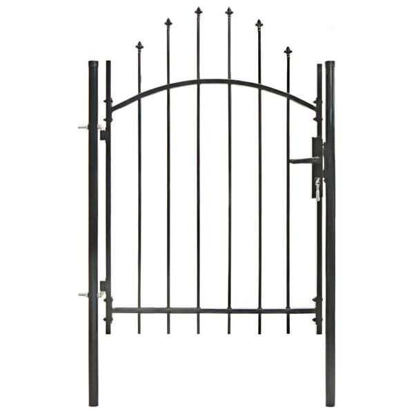 Portillon de jardin acier noir 1x1,5m - Jusqu'à -35%