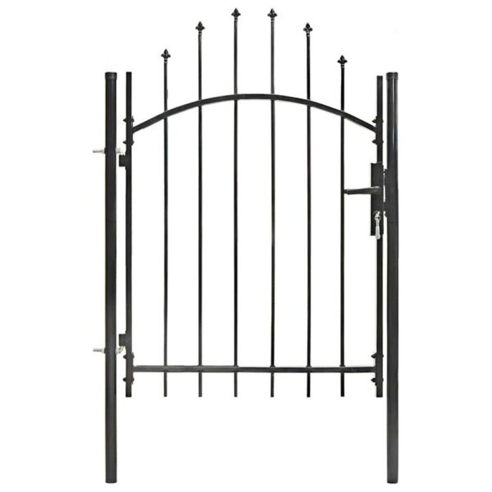 Portillon de jardin acier noir 1x1,5m - Jusqu'à -35%