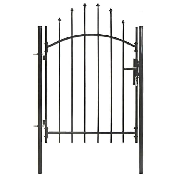 Portillon de jardin acier noir 1x1,5m - Jusqu'à -35%
