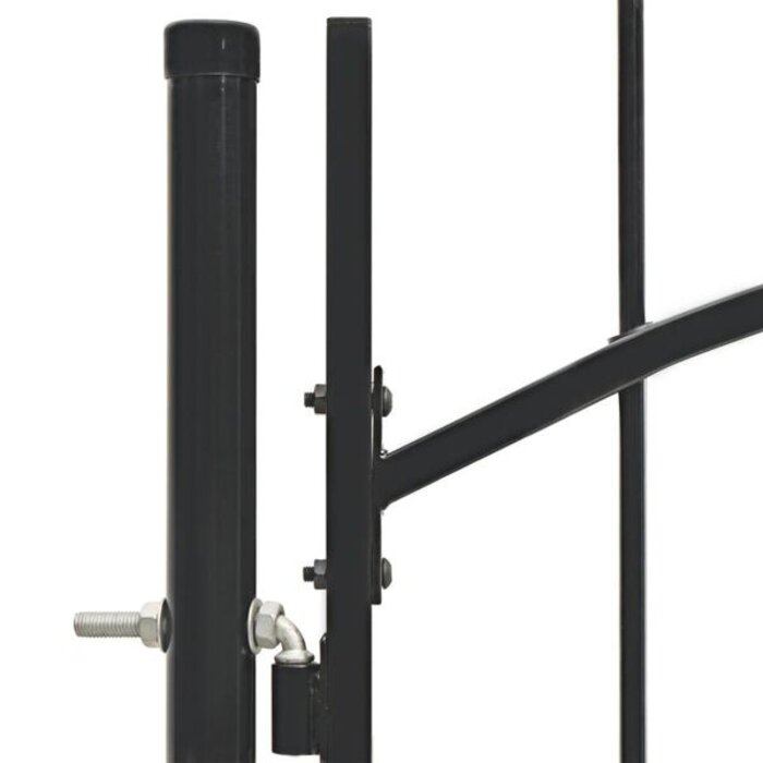 Portillon de jardin acier noir 1x1,5m - Jusqu'à -35%