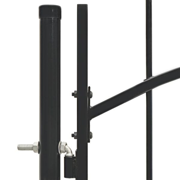 Portillon de jardin acier noir 1x1,5m - Jusqu'à -35%