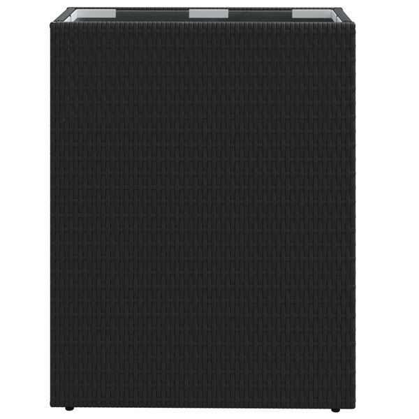 Jardinière haute en polyrotin noir 55x70cm - Jusqu'à -34% sur le prix