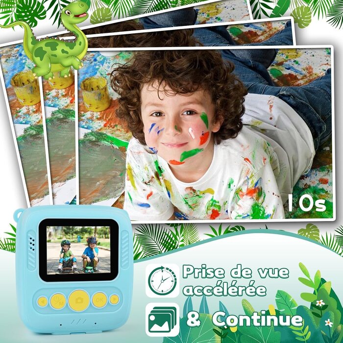 Appareil photo instantané enfant 48MP avec impression - Jusqu'à -32%