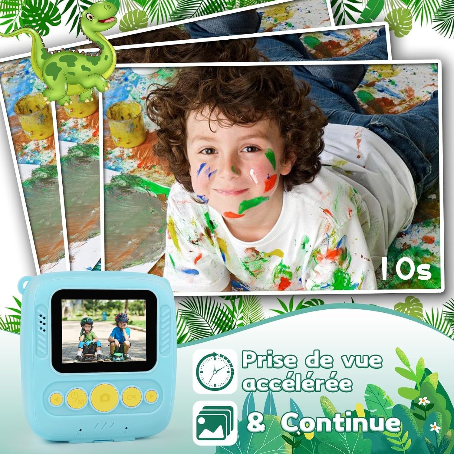 Appareil photo instantané enfant 48MP avec impression - Jusqu'à -32%