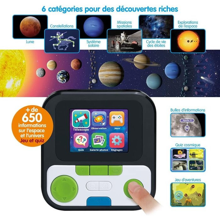 Télescope vidéo interactif enfant, zoom 110x, contenu NASA - Jusqu'à -35%