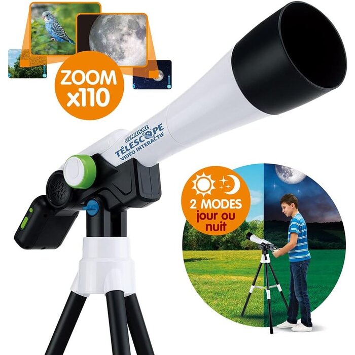 Télescope vidéo interactif enfant, zoom 110x, contenu NASA - Jusqu'à -35%