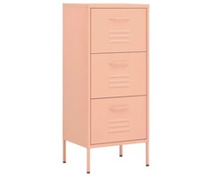 Vidaxl Caisson de rangement en acier rose - Jusqu'à 41% de remise