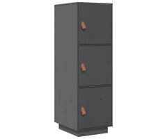 Vidaxl Armoire haute en pin massif gris - Jusqu'à -41% de remise