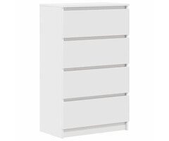 Vidaxl Commode blanche 4 tiroirs - Jusqu'à 41% de remise sur nos modèles outlet