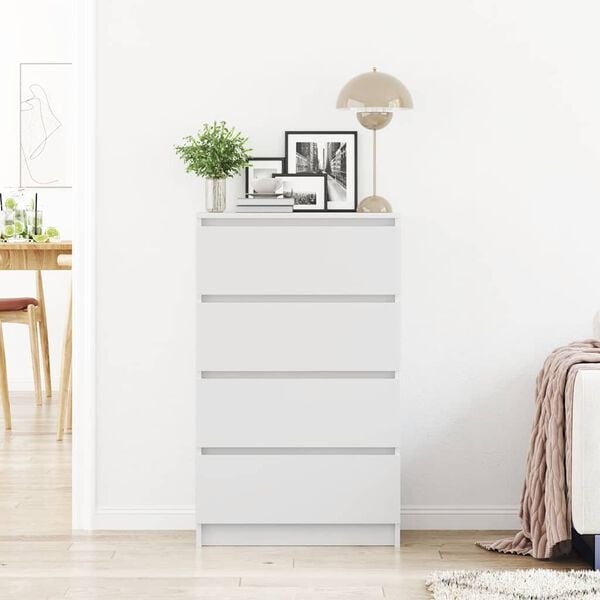 Commode 4 tiroirs blanche - Jusqu'à 35% de remise
