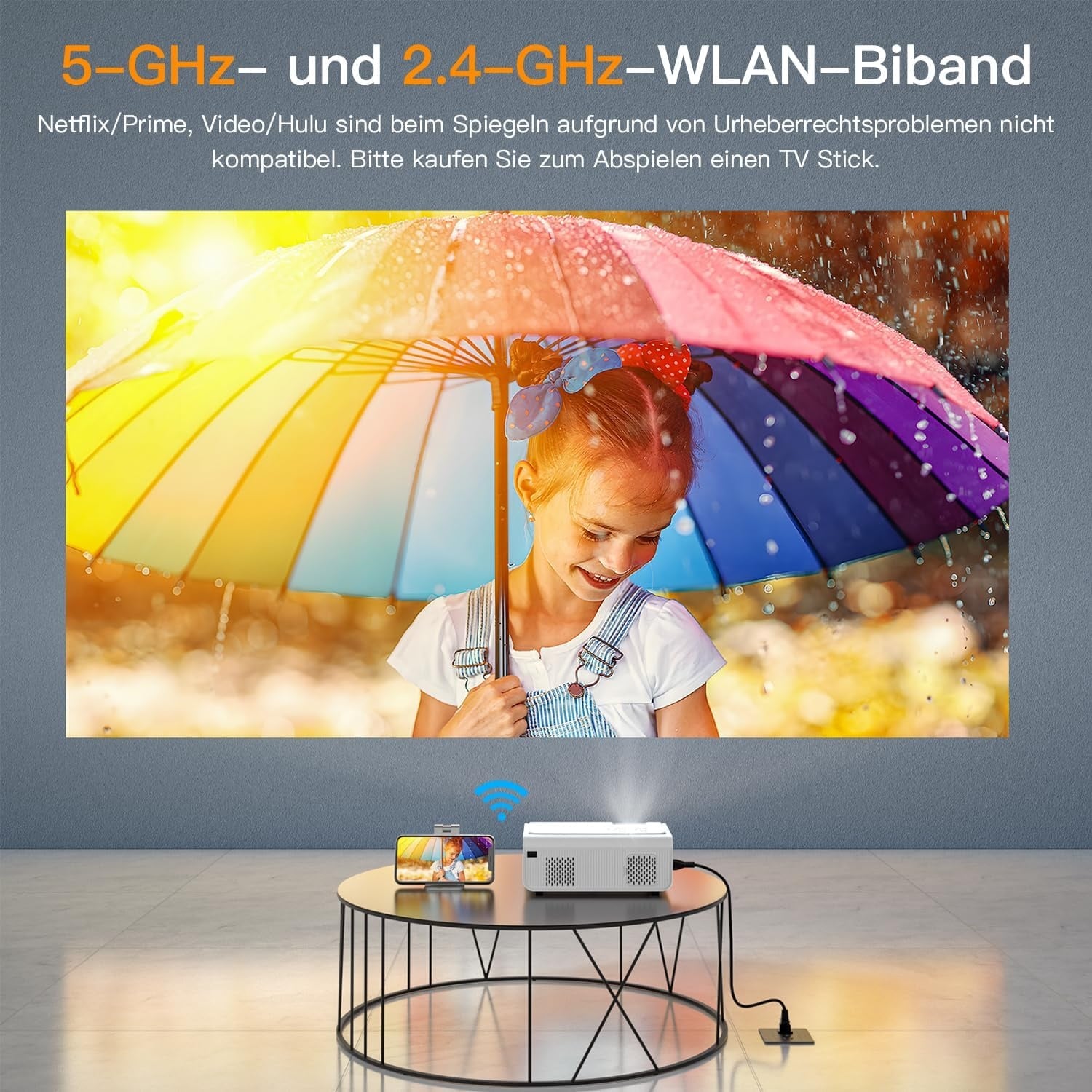 Projecteur Full HD 1080p - Wi-Fi/Bluetooth - Jusqu'à -35% en Outlet