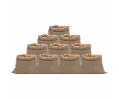 Vidaxl Lot de 10 sacs en jute naturelle 100x110cm - Jusqu'à 40% de réduction