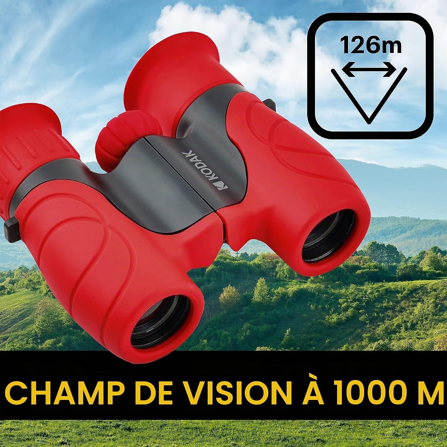 Jumelles compactes pour enfants 8x - Rouge - Jusqu'à -32%