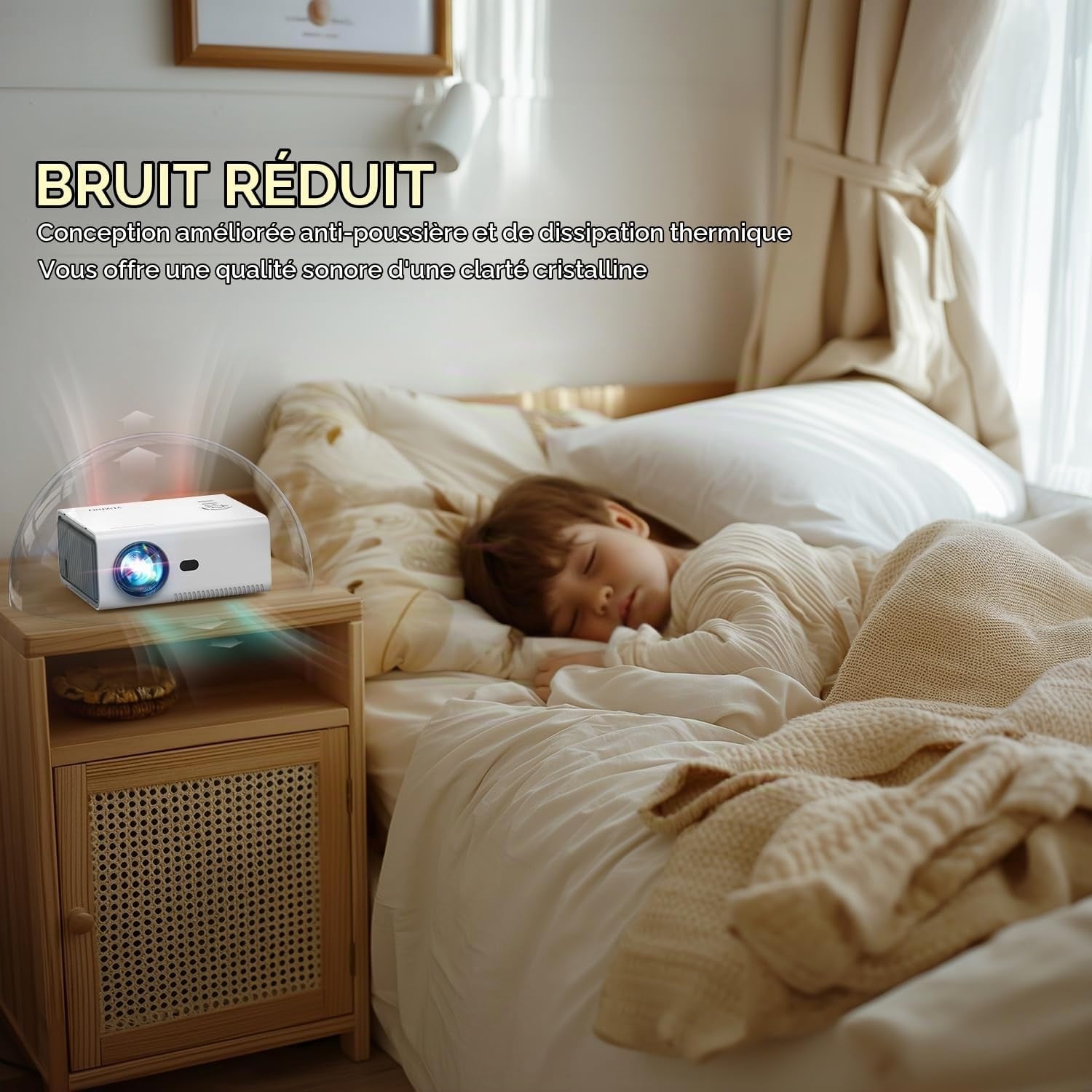 Mini projecteur 4K 18000lm Wi-Fi/BT - Jusqu'à 34% de remise