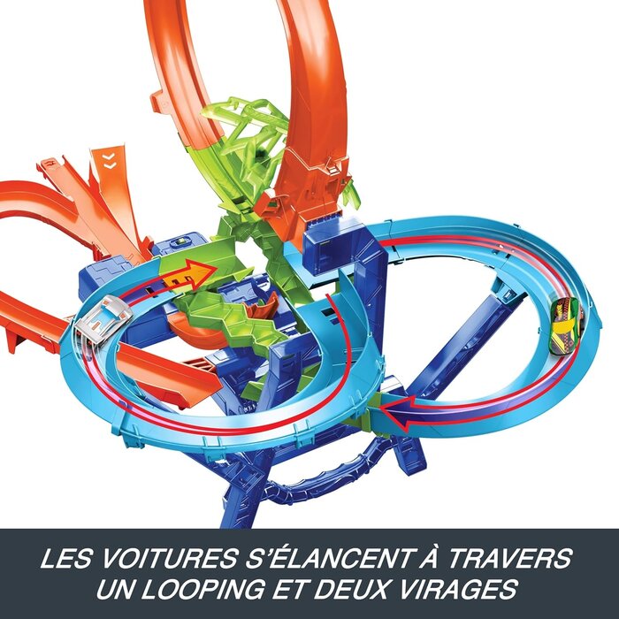 Circuit de course motorisé avec loopings - Jusqu'à 34% de réduction
