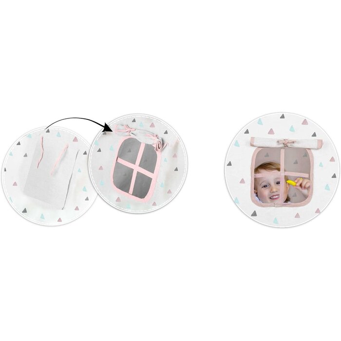 Tipi enfant style Montessori rose avec accessoires - Jusqu'à 34% de remise