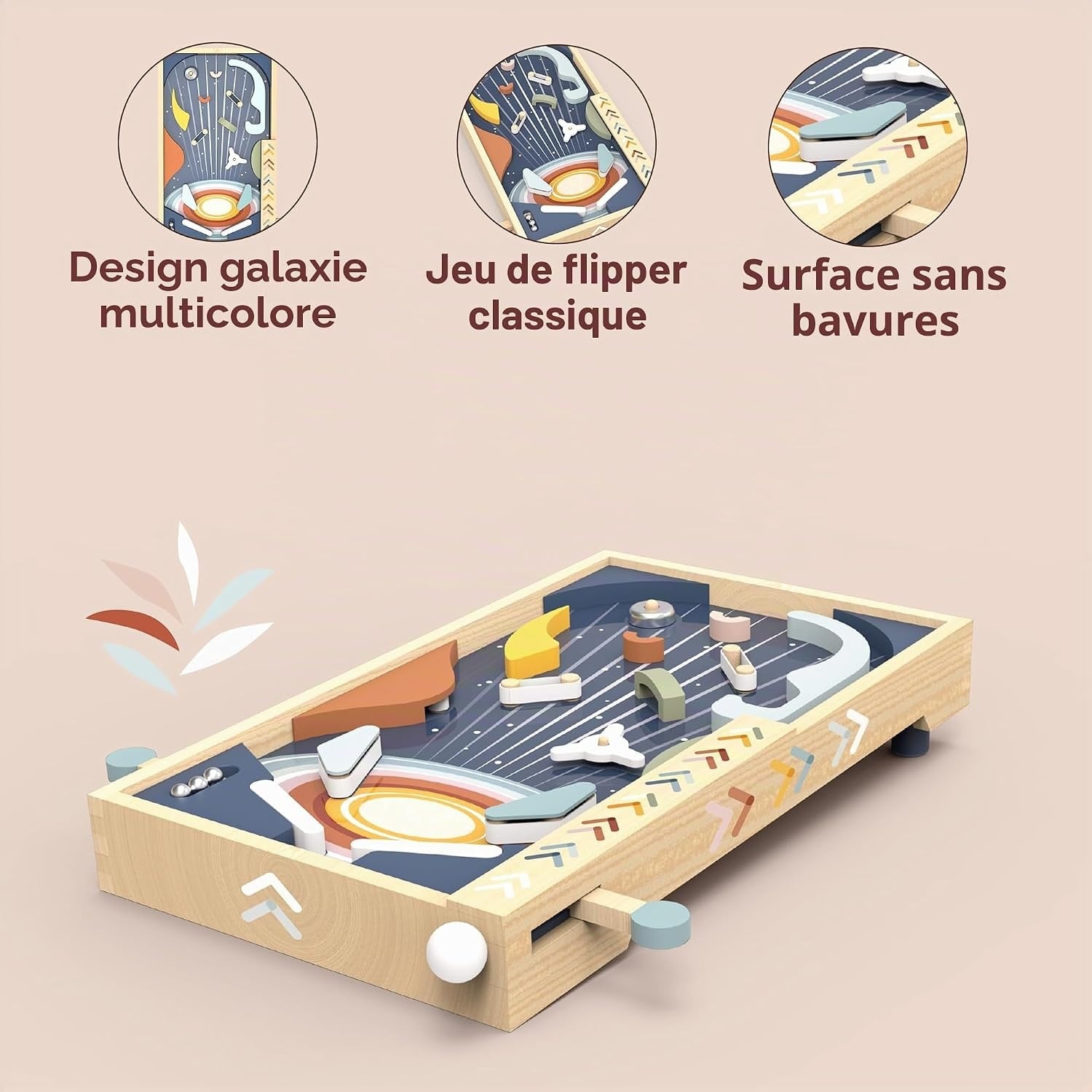 Jeu de flipper en bois - Jusqu'à 34% de réduction