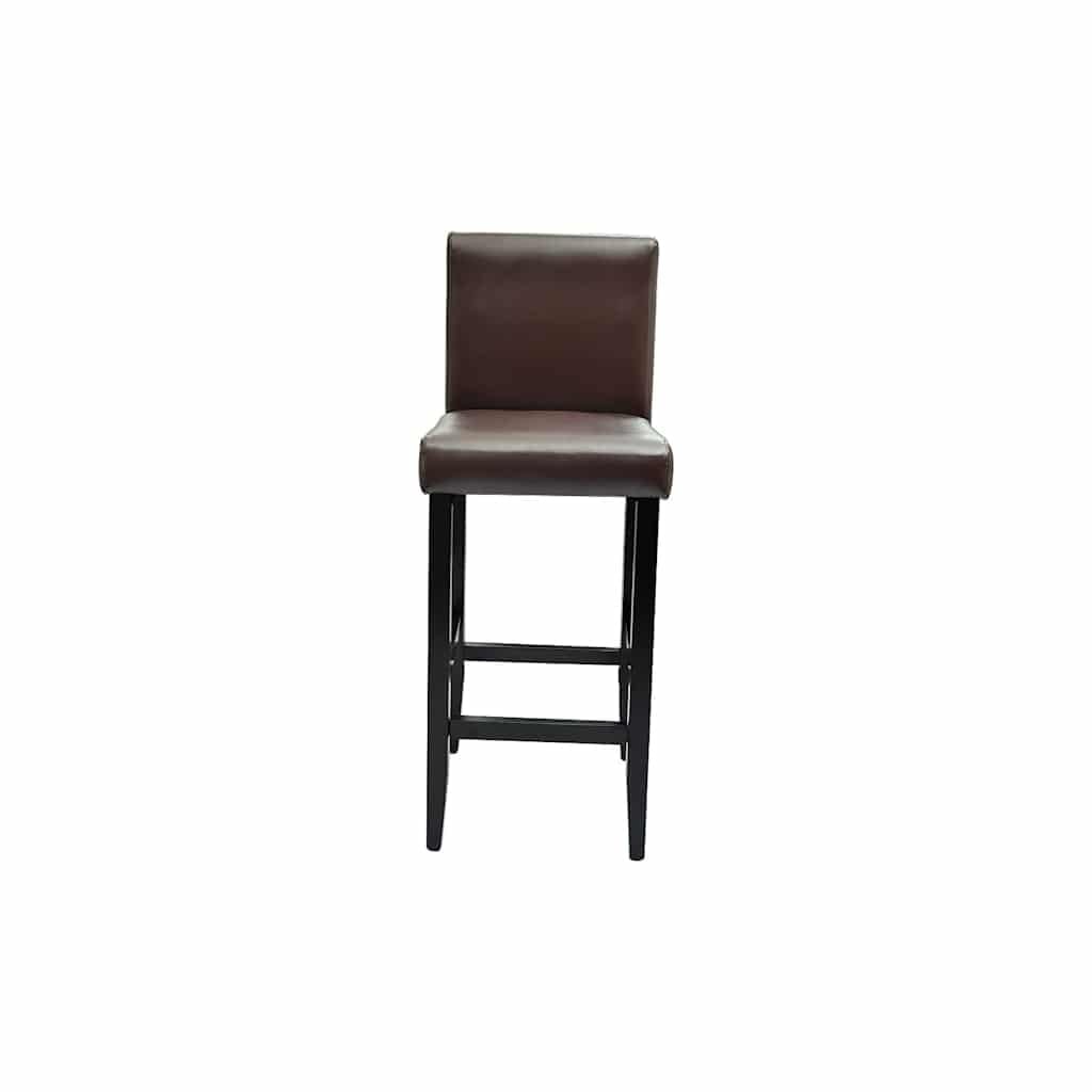 Lot de 2 tabourets de bar en similicuir marron - Jusqu'à 30% de remise