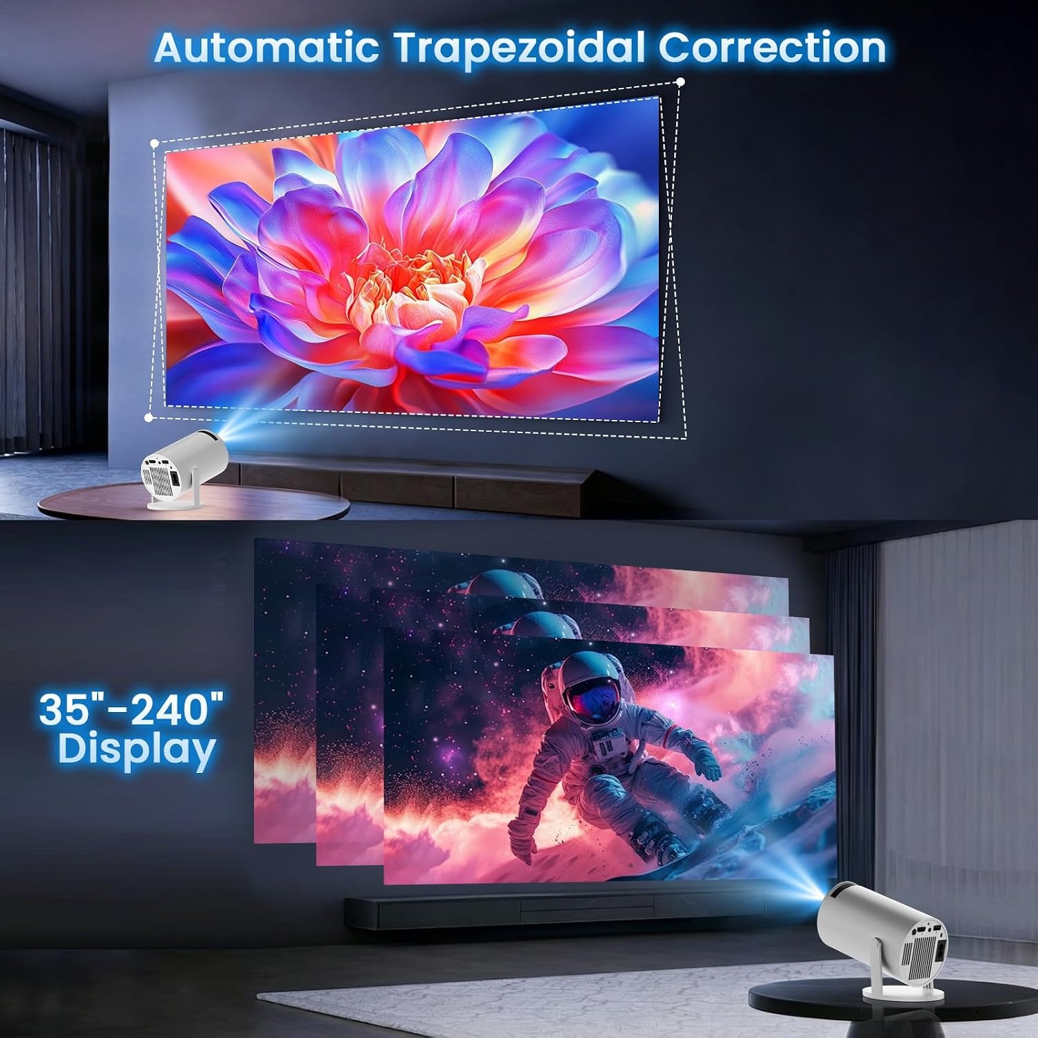 Mini Projecteur Smart TV 4K FHD - Jusqu'à -34% sur votre Home Cinéma