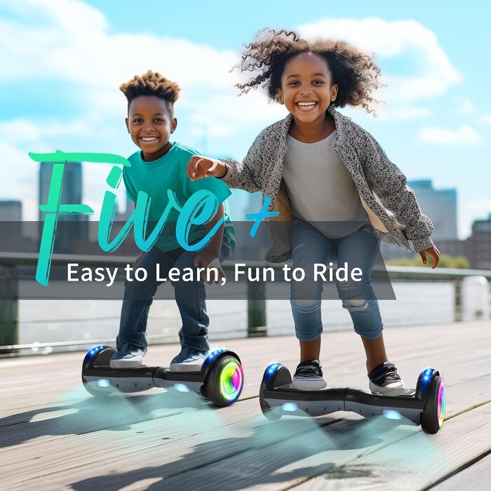 Hoverboard 6,5" LED avec Bluetooth - Noir/Gris - Jusqu'à -35% d'économie