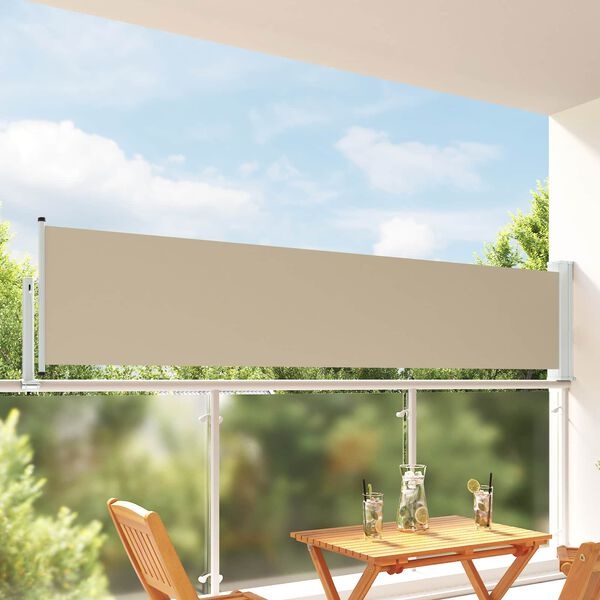 Pare-vue latéral rétractable 80x300cm Beige - Jusqu'à -34%